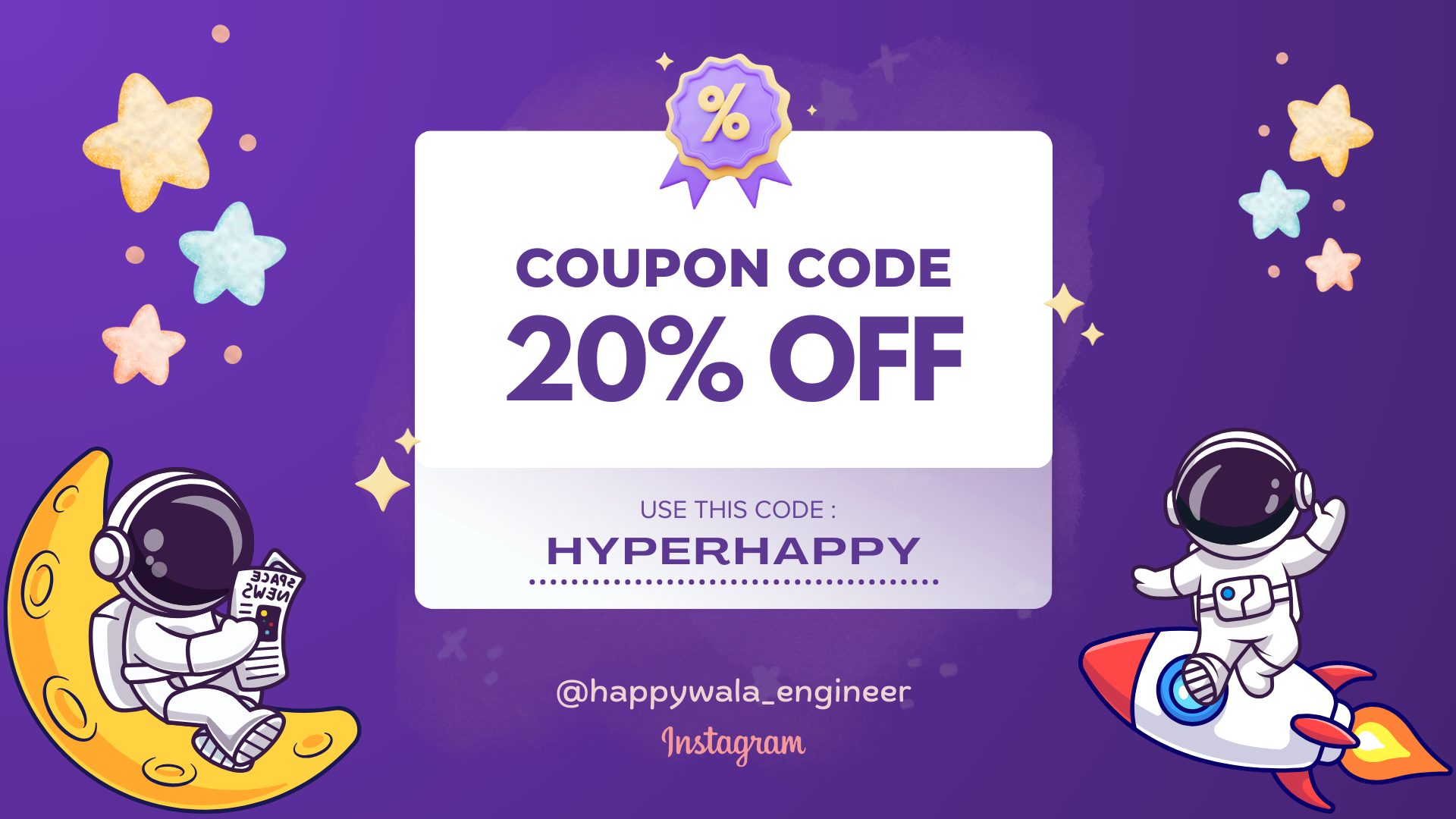 Hostinger Discount of 20% - "HyperHappy" by Happywala Engineer